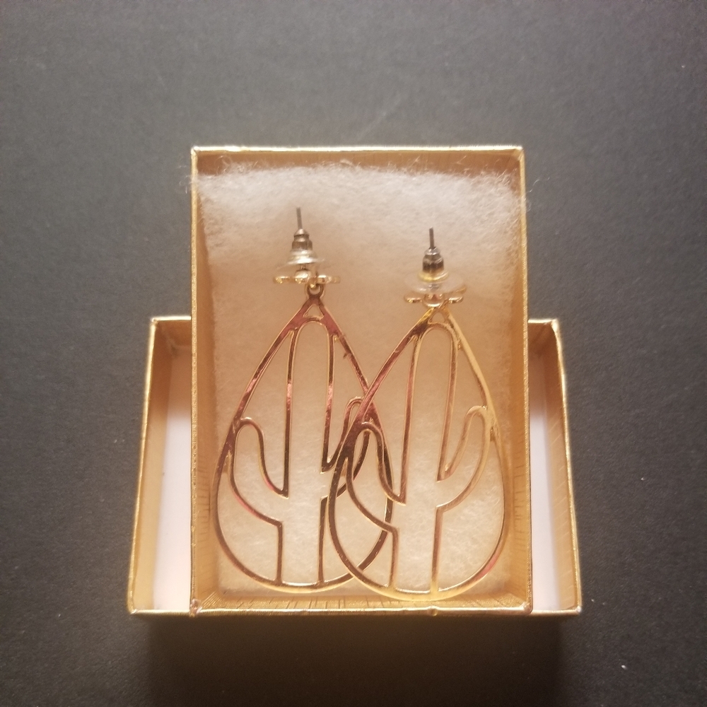 Cactus Teardrop Earrings